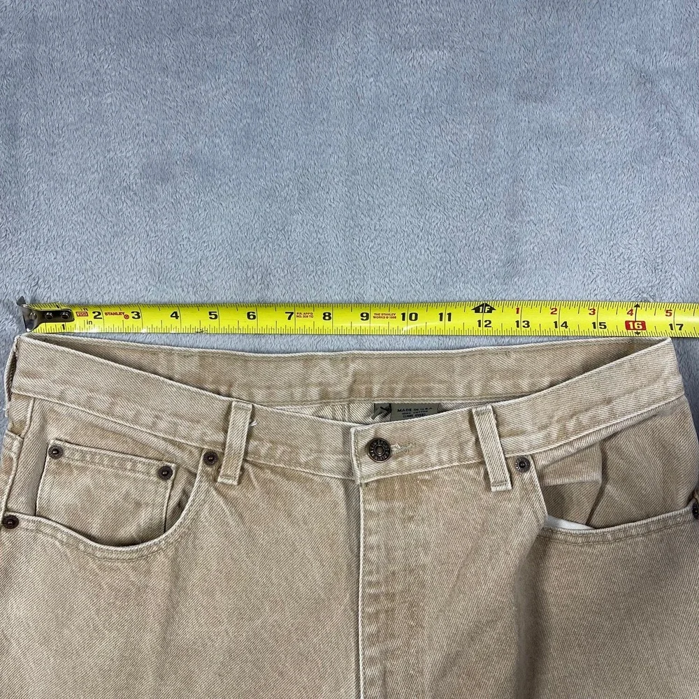 Calvin Klein Sport Jeans Mens 36(33x34) Tan VTG Union Made USA 100% Cotton Denim